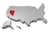 25038775-nevada-state-on-map-of-usa-3d-model-on-white-background
